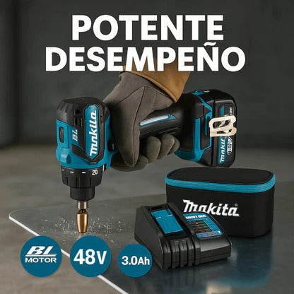 TALADRO INALÁMBRICO con PERCUTOR + 26 ACCESORIOS + 2 BATERIAS